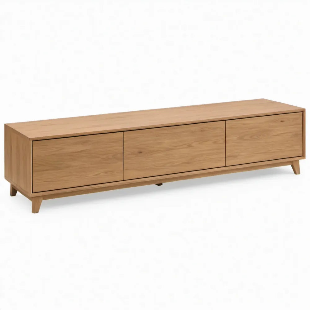 TV-meubel met 3 deuren, 180 x 45 x 50 cm, naturel eiken